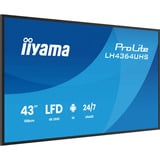 iiyama LH4364UHS-B1AG, Offentlig visning Sort (mat)