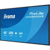iiyama LH4364UHS-B1AG, Offentlig visning Sort (mat)
