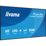 iiyama LH6575UHS-B2AG skilte display Digital fladpaneldisplay 163,8 cm (64.5") LCD Wi-Fi 500 cd/m² 4K Ultra HD Sort Indbygget processer Android 11 24/7, Offentlig visning Sort (mat), Digital fladpaneldisplay, 163,8 cm (64.5"), LCD, 3840 x 2160 pixel, Wi-Fi, 24/7