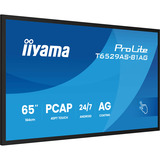 iiyama T6529AS-B1AG computerskærm 163,8 cm (64.5") 3840 x 2160 pixel 4K Ultra HD LED Berøringsskærm Sort, LED-skærm Sort (mat), 163,8 cm (64.5"), 3840 x 2160 pixel, 4K Ultra HD, LED, 6,5 ms, Sort