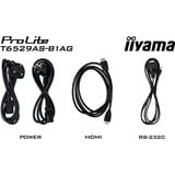 iiyama T6529AS-B1AG computerskærm 163,8 cm (64.5") 3840 x 2160 pixel 4K Ultra HD LED Berøringsskærm Sort, LED-skærm Sort (mat), 163,8 cm (64.5"), 3840 x 2160 pixel, 4K Ultra HD, LED, 6,5 ms, Sort