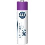Ansmann Li-Ion batteri Micro AAA type 500 (min. 400 mAh), 4-pak Hvid/Violet