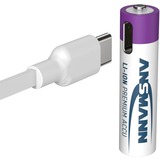 Ansmann Li-Ion batteri Micro AAA type 500 (min. 400 mAh), 4-pak Hvid/Violet