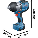 Bosch Batteridrevet slagskruetrækker GDS18V-1400 Professional solo, 18 Volt, Schlagskruemaskine Blå/Sort