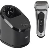 Braun Series 8 8567cc Folie shaver Trimmer Sort, Sølv Sølv/Sort, Folie shaver, Sort, Sølv, Batteri, Lithium-Ion (Li-Ion), Indbygget batteri, 60 min.