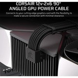 Corsair 90° 12V 2x6 GPU strømkabel (stil A) Sort