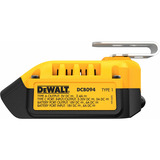 DEWALT Kombi-oplader DCB094K, med powerbank-funktion Sort/Gul