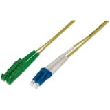 Digitus LWL patchkabel duplex, E2000 (8° APC) > LC (UPC) stik, singlemode OS2 Gul