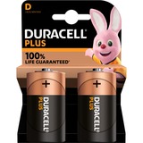 Duracell Plus 100 D Engangsbatteri Alkaline Engangsbatteri, D, Alkaline, 1,5 V, 2 stk, Flerfarvet