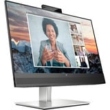 HP E24m G4 FHD USB-C Conferencing Monitor, LED-skærm Sort/Sølv, 60,5 cm (23.8"), 1920 x 1080 pixel, Fuld HD, LCD, 5 ms, Sort, Sølv