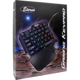 Inter-Tech KB-3035 tastatur USB QWERTY Sort Sort, Mini, USB, QWERTY, RGB LED, Sort