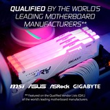 Kingston FURY FURY Beast 32 GB 5200 MT/s DDR5 CL40 DIMM (sæt med 2) White RGB XMP, Hukommelse Hvid, 32 GB, 2 x 16 GB, DDR5, 288-pin DIMM