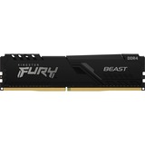 Kingston FURY FURY Beast hukommelsesmodul 32 GB 1 x 32 GB DDR4 3600 Mhz Sort, 32 GB, 1 x 32 GB, DDR4, 3600 Mhz, 288-pin DIMM