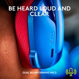 Logitech G435 LIGHTSPEED, Gaming headset Blå
