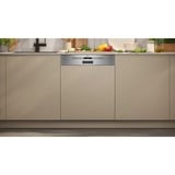 Neff S145HTS04E opvaskemaskine Delvist indbygget 13 kuverter D børstet rustfrit stål, Delvist indbygget, Fuld størrelse (60 cm), Rustfrit stål, Knapper, 1,75 m, 1,65 m