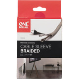 One for all Flettet kabelbeskyttelse 2 meter, Kabel slange grå