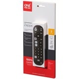 One for all Zapper + fjernbetjening IR trådløs Lyd, Kabel, DVD/Blu-ray, DVDR-HDD, DVR, Hjemmebiografsystem, SAT, TV, TV set-top-boks, Web TV Tryk på knapper, Fjernbetjeningen Sort, Lyd, Kabel, DVD/Blu-ray, DVDR-HDD, DVR, Hjemmebiografsystem, SAT, TV, TV set-top-boks, Web TV, IR trådløs, Tryk på knapper, Sort