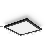 Philips White Ambiance Aurelle kvadratisk panel lampe, LED lys Sort