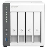 QNAP TS-433 NAS Tower ARM Cortex-A55 4 GB 0 TB QNAP QTS Hvid NAS, Tower, ARM, Cortex-A55, 4 GB, 0 TB