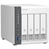 QNAP TS-433 NAS Tower ARM Cortex-A55 4 GB 0 TB QNAP QTS Hvid NAS, Tower, ARM, Cortex-A55, 4 GB, 0 TB