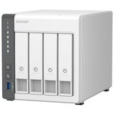 QNAP TS-433 NAS Tower ARM Cortex-A55 4 GB 0 TB QNAP QTS Hvid NAS, Tower, ARM, Cortex-A55, 4 GB, 0 TB