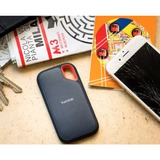 SanDisk Extreme Portable 4000 GB Blå, Solid state-drev Sort/Orange, 4000 GB, USB Type-C, 3.2 Gen 2 (3.1 Gen 2), 1050 MB/s, Beskyttelse af adgangskode, Blå