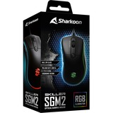Sharkoon Skiller SGM2 mus Højre hånd USB Type-A Optisk 6400 dpi, Gaming mus Sort, Højre hånd, Optisk, USB Type-A, 6400 dpi, Sort