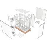 Thermaltake CA-1Y7-00M6WN-WS, Towerkabinet Hvid/træ