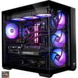 Thermaltake PC-000081-DE, Gaming PC Sort/gennemsigtig