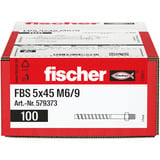 fischer Betonskrue UltraCut FBS 5x45 M6/9 udvendigt gevind 