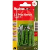 fischer Rawlplug SX Plus Green 8x40 S K, Dyvel Grøn