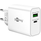 goobay USB-C PD GaN Dual Hurtigoplader 30 W, wh Hvid