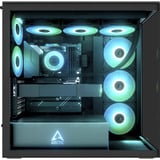 ARCTIC Xtender Black (Mirror Glass) Midi Tower Sort, Towerkabinet Sort, Midi Tower, PC, Sort, EATX, Metal, Hærdet glas, Spil