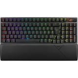 ASUS ROG Strix Scope II 96 Wireless tastatur Spil USB + RF Wireless + Bluetooth QWERTZ Tysk Sort, Gaming-tastatur Sort, DE-layout, ROG NX Snow, Kabel & trådløs, USB + RF Wireless + Bluetooth, Mekanisk, QWERTZ, RGB LED, Sort