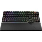 ASUS ROG Strix Scope II 96 Wireless tastatur Spil USB + RF Wireless + Bluetooth QWERTZ Tysk Sort, Gaming-tastatur Sort, DE-layout, ROG NX Snow, Kabel & trådløs, USB + RF Wireless + Bluetooth, Mekanisk, QWERTZ, RGB LED, Sort