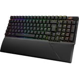ASUS ROG Strix Scope II 96 Wireless tastatur Spil USB + RF Wireless + Bluetooth QWERTZ Tysk Sort, Gaming-tastatur Sort, DE-layout, ROG NX Snow, Kabel & trådløs, USB + RF Wireless + Bluetooth, Mekanisk, QWERTZ, RGB LED, Sort