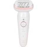 Braun Silk-épil 9 9-030 40 pincetter Hvid, Epilator Hvid/Pink, Hvid, 40 pincetter, MicroGrip, Epilering, Barbering, Vekselstrøm/batteri, 100 - 240 V