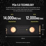 Corsair MP700 PRO SE Hydro X 4 TB, Solid state-drev Sort