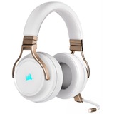 Corsair VIRTUOSO RGB Headset 3,5 mm stik Perle, Gaming headset Hvid/Guld, Headset, Headset, Spil, Perle, Dreje, Slider, Flerfarvet