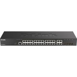 D-Link DGS-2000-28 netværksswitch Administreret L2/L3 Gigabit Ethernet (10/100/1000) 1U Sort Administreret, L2/L3, Gigabit Ethernet (10/100/1000), Fuld duplex, Stativ-montering, 1U