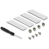 DeLOCK PCIe 5.0 x16 kort > 4x int. M.2 NVMe + kølelegeme, Interface card 