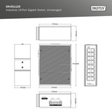 Digitus 16-port Gigabit Ethernet-netværk, Switch Blå