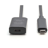 Digitus Aktivt USB 3.2 Gen 2 forlængerledning, USB-C stik > USB-C hunstik Sort