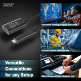 Digitus Aktivt USB 3.2 Gen 2 forlængerledning, USB-C stik > USB-C hunstik Sort