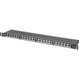 Digitus CAT 6A, Klasse EA High Density Patchpanel, 24 porte, Patch Panel Sort