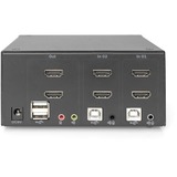 Digitus DS-12860 KVM Switch Sort, KVM-switchen 3840 x 2160 pixel, 4K Ultra HD, Sort