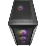 FSP CMT218 Midi Tower Sort, Towerkabinet Sort, Midi Tower, PC, Sort, ATX, ITX, micro ATX, SPCC, Hærdet glas, 16,5 cm