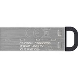 Kingston DataTraveler Kyson USB-nøgle 128 GB USB Type-A 3.2 Gen 1 (3.1 Gen 1) Sølv, USB-stik Sølv, 128 GB, USB Type-A, 3.2 Gen 1 (3.1 Gen 1), 200 MB/s, Uden hætte, Sølv