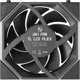 Lian Li UNI FAN TL LCD FLEX 120 Wireless, Sag fan Sort