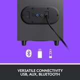 Logitech Z407 40 W Grafit 2.1 kanaler, PC-højttaler Sort, 2.1 kanaler, 40 W, Universel, Grafit, 80 W, Trådløs